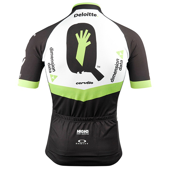 Maglia Dimension Data Manica Corta 2017 verde e nero